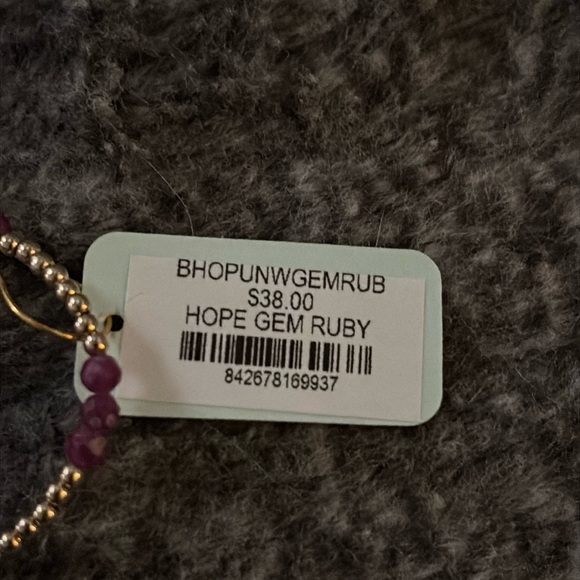 NWT ENEWTON Hope Unwritten Gemstone 2mm Bead Bracelet - Ruby - Picture 4 of 4
